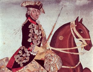 Ritratto equestre del Re Federico il Grande di Prussia (1712-86) da German School