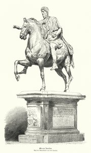 Statua equestre di Marco Aurelio, imperatore romano da German School