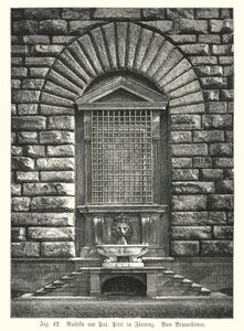 Esempio di rustificazione, di Filippo Brunelleschi, Palazzo Pitti, Firenze, Italia da German School