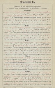 Esempi di sistemi di stenografia tedeschi da German School