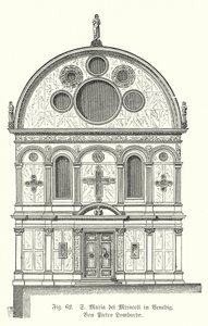 Facciata della Chiesa di Santa Maria dei Miracoli, progettata da Pietro Lombardo, Venezia, Italia da German School