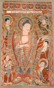 Facsimile dei dipinti del tempio rupestre ora nel Koeniglichen Museum, Berlino, fine XIX-inizio XX secolo da German School