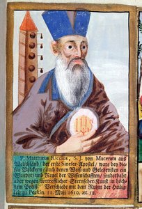 Padre Matteo Ricci (1552-1610) in costume mandarino da German School