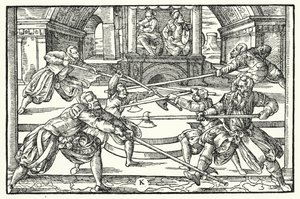 Scena di scherma (incisione) da German School