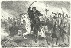 Il feldmaresciallo Blücher alla Battaglia di Ligny da German School