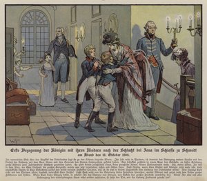 Primo incontro tra la regina Luisa di Prussia e i suoi figli dopo la battaglia di Jena, al castello di Schwedt da German School