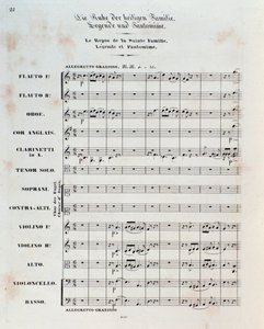 Prima pagina della partitura per La fuga in Egitto, op. 25, ouverture di Hector Berlioz