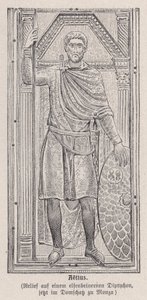 Flavio Aezio, generale romano (incisione) da German School
