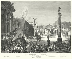 Foro Romano, antica Roma (incisione) da German School