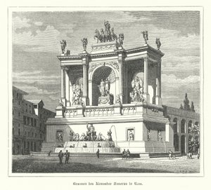 Fontana di Alessandro Severo, antica Roma da German School