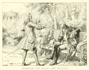 Federico il Grande e Voltaire da German School