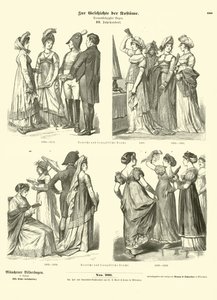 Costumi francesi e tedeschi, inizio XIX secolo da German School