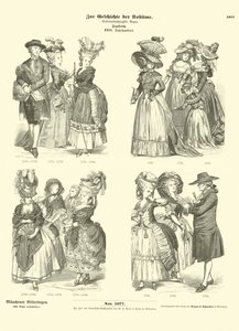 Costumi francesi, XVIII secolo da German School