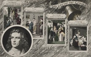 Friedrich Schiller (litografia a colori) da German School