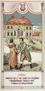 Friedrich von Schiller (1759-1805) visita il Direttore del Teatro Reale di Berlino nel maggio 1804, 1906 da German School
