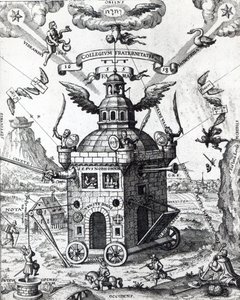 Frontespizio di Collegium Fama Fraternitatis di Theophilus Schweighardt, 1618 da German School