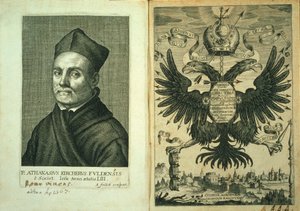 Frontespizio di Magnes sive de Arte Magnetica Opus Tripartitum di Athanasius Kircher, 1643 da German School