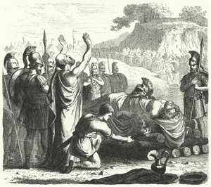 Cerimonia funebre dopo la battaglia di Coronea, 394 a.C. da German School