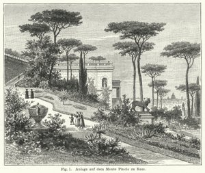 Progettazione del giardino: Monte Pincio, Roma, Italia