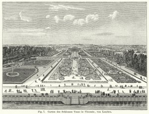 Progettazione del giardino: giardini del Castello di Vaux-le-Vicomte, Maincy, Francia, progettati da André Le Nôtre nel XVII secolo da German School