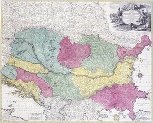 Mappa geografica del teatro di guerra, che mostra principalmente il Regno d