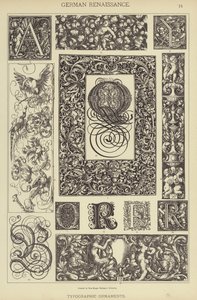 Rinascimento tedesco, ornamenti tipografici (litografia a colori) da German School