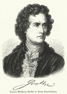 Autore tedesco Johann Wolfgang Goethe (1749-1832) nella sua giovinezza da German School
