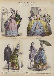 Costumi tedeschi, seconda metà del XVIII secolo (incisione colorata) da German School