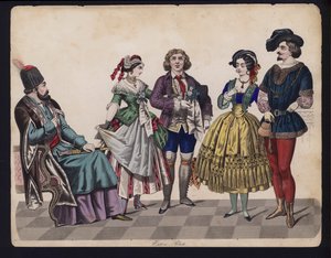 Tavola di moda tedesca, metà del XIX secolo da German School