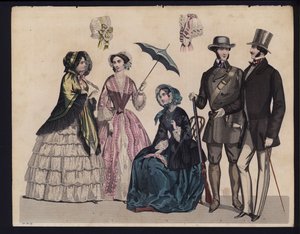 Tavola di moda tedesca, metà del XIX secolo da German School