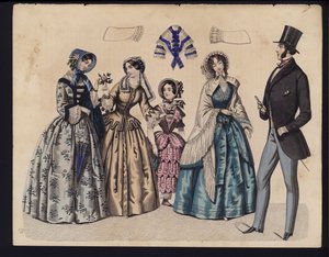 Tavola di moda tedesca, metà del XIX secolo da German School