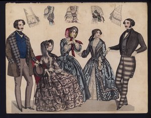 Tavola di moda tedesca, metà del XIX secolo da German School