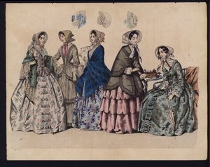 Tavola di moda tedesca, metà XIX secolo da German School