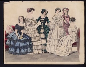 Tavola di moda tedesca, metà del XIX secolo da German School