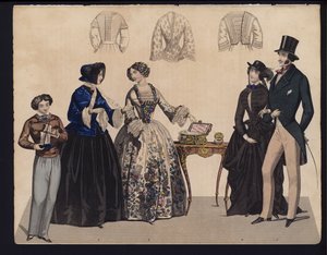 Tavola di moda tedesca, metà del XIX secolo da German School