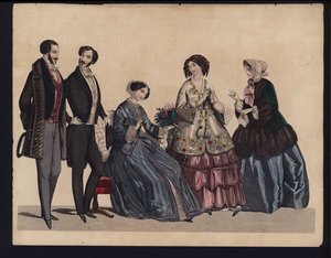 Tavola di moda tedesca, metà XIX secolo da German School