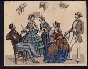 Tavola di moda tedesca, metà XIX secolo da German School