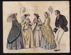 Tavola di moda tedesca, metà XIX secolo da German School