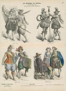 Costumi militari e borghesi tedeschi, inizio XVII secolo da German School