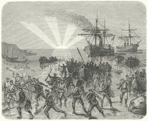 Giuseppe Garibaldi sbarca a Marsala, Sicilia da German School