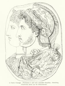 Cammeo Gonzaga, antico gemma greca incisa (incisione)