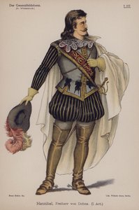 Hannibal, Barone von Dohna, da Il Generalfeldoberst di Ernst von Wildenbruch (litografia a colori) da German School