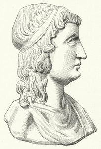 Testa del filosofo romano Apuleio (incisione) da German School