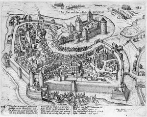 Enrico IV (1553-1610) entra a Digione, dopo la sua vittoria a Fontaine-Francaise sugli Spagnoli, 5 giugno 1595 da German School