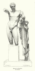 Ermes e il piccolo Dioniso, statua dello scultore greco antico Prassitele scoperta nelle rovine del Tempio di Hera, Olimpia da German School