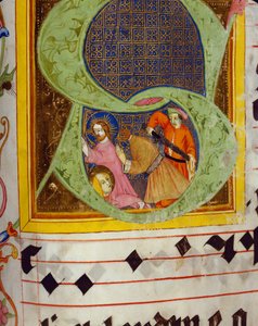 Iniziale istoriata S con la decollazione di San Giovanni Battista, dal Graduale di Friedrich Zollner di Langenzenn, 1439-42 da German School