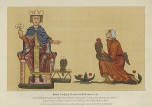 Imperatore del Sacro Romano Impero Federico II e il suo Maestro dei Falchi, XIII secolo