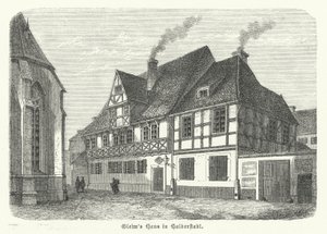 Casa del poeta Johann Wilhelm Ludwig Gleim, Halberstadt, Germania (incisione)