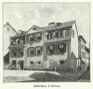 Casa del poeta, drammaturgo e filosofo Friedrich Schiller, Weimar, Germania da German School