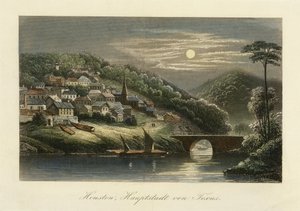 Houston, capitale del Texas, c. 1845-c. 1850 da German School